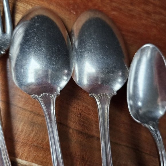 7 Priscilla 1900 International Silverplate 1847 Rogers Bros set soup spoon fork - Picture 12 of 16